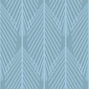 Abstract Peacock Feathers - Light Blue 