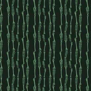 Skeleton Bone Stripes 2 | black and green