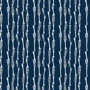 Skeleton Bone Stripes 2 | blue and white