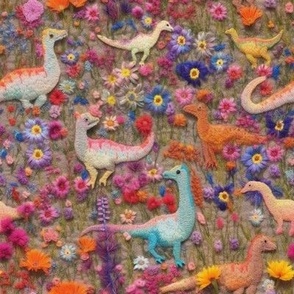 Felted dinosaurs