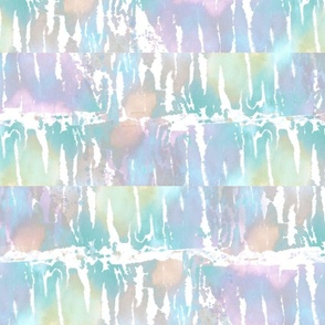 Watercolor Abstract Tea Towel Pastel Rainbow