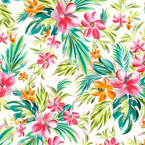 Tropical Vibes Floral White