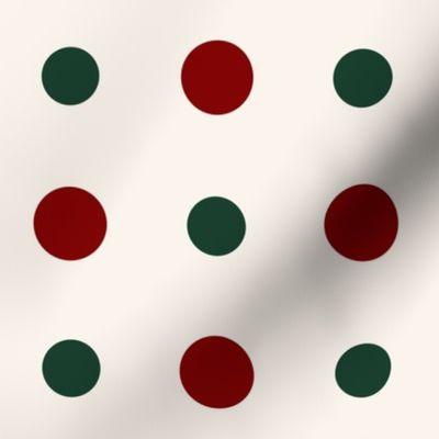 red and green dots