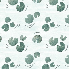 Lily Pads Sea Green - Large Scale