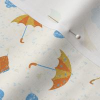 Umbrellas and Clouds Rainy Day Fun - Medium Scale