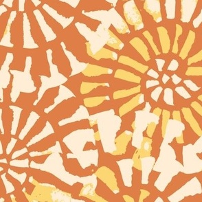 Abstract Spirals - Orange - Large