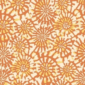 Abstract Spirals - Orange - Small 