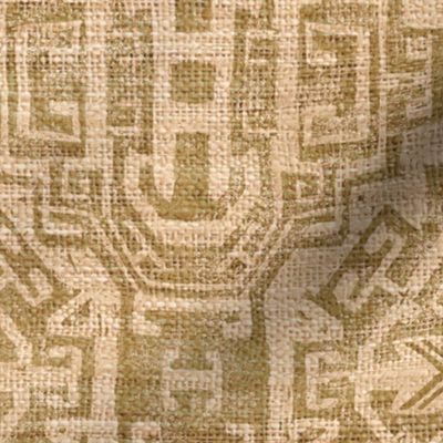 Rustic geometric maya beige