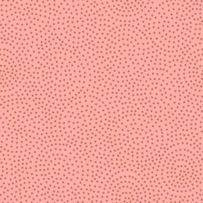 soda pop - coral - Swirls of tiny dots in soft coral orange