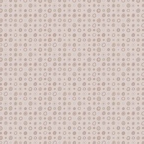 marbles - driftwood - Irregular bullseye polkadots in soft brown