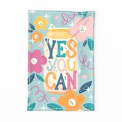 Yes you can // lettering // wall hangings // turquoise