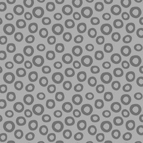 spilled cereal - oyster - Irregular donut polkadots in neutral gray