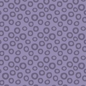 spilled cereal - sea glass - Irregular donut polkadots in dusty purple