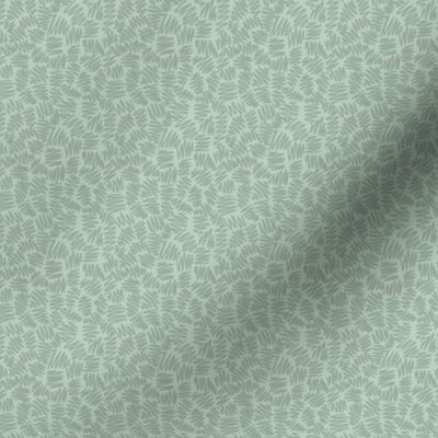 chicken scratch - sea foam - Irregular scribble texture in soft gray green