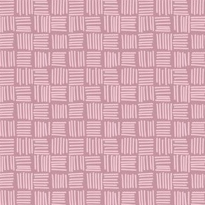 Homestead - seashell - crosshatch grid like basketweave - dusty pink