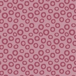 spilled cereal - seashell - Irregular donut polkadots in dusty pink