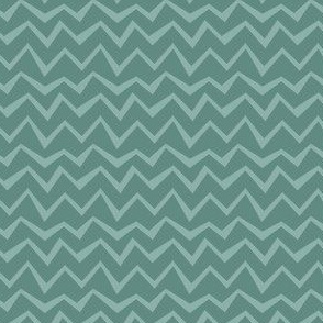 pump up the volume - seaweed - Irregular zigzag stripes in blue green