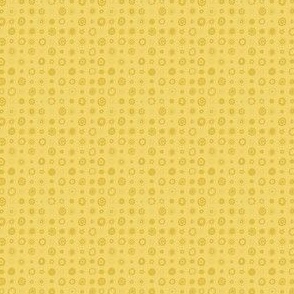 marbles - sunshine - Irregular bullseye polkadots in warm sunny yellow