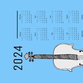 blue violin 2024 calendar
