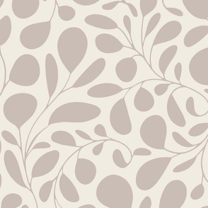 foliage - creamy white_ silver rust blush - botanical silhouette