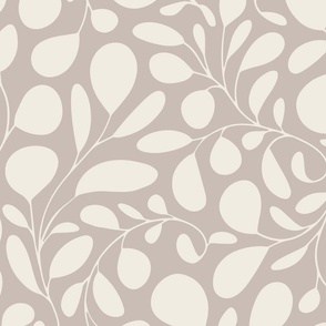 foliage - creamy white_ silver rust blush 02 - botanical silhouette