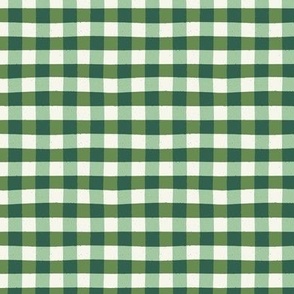 Mini Buffalo Plaid |  Green Checkered Grid with Texture