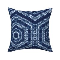 Shibori Tile Pattern - Indigo Dyed Textile Decor 