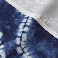 Indigo Shibori Ogival Frame - Indigo Dyed Textile Decor 