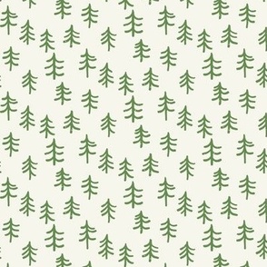  Doodle Woods – Green | Simple Hand Drawn Nature Forest 