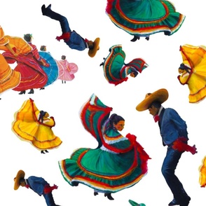 Danza del Pueblo Male and Female Baile Folklorico Dancers