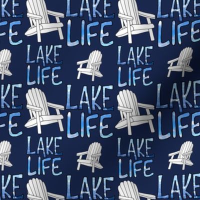 Lake Life (Navy Blue small scale)