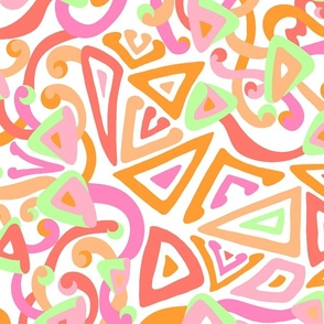 Doodle Isabella-Pink Green-Large Scale 