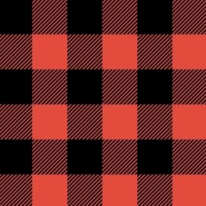 Buffalo check / buffalo plaid red and black checkers - small 1x1