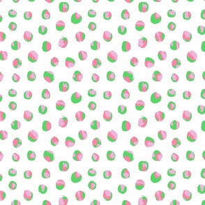 Pink and green dots