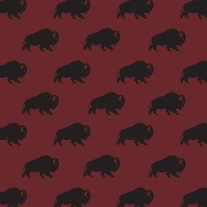 Buffalo Repeat in Wine Brick + Black