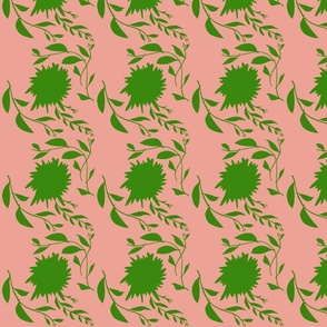 Tropical_Green_Flower_With_Pink_Background
