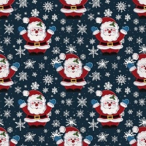 Santa embroidery snowflakes Small
