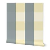 gingham check-yellow, blue-grey and cream  