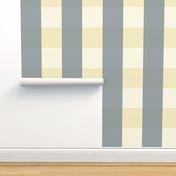 gingham check-yellow, blue-grey and cream  