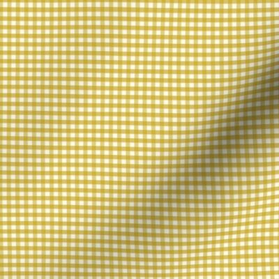 gingham check-gold and cream 