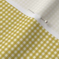 gingham check-gold and cream 