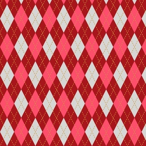 Red and Pink Argyle