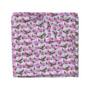 Pink Gingham Check Pattern, Flying Ducks Migrating, Mallard Duck Migration Scene, Girl Farmer Farmland, Bulrush Riverbed, Lake Life Living, Wildlife Landscape, Cottage Comfort, Bird Illustration, Lake Escape, Wild Ducks, Pink Linen Texture, Wild Duck Floc