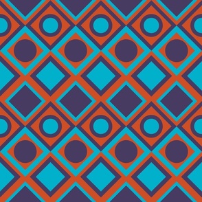 purple_ orange and turquoise Diamond pattern 3'5