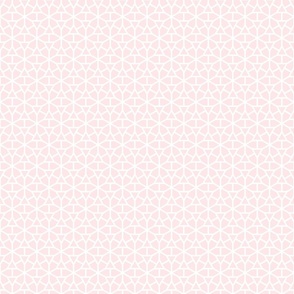 Gentle Coastal Geometric Hexagonal Lattice  in Light Peach Pink and White - Small - Baby Girl Nursery, Powder Room, Bathroom