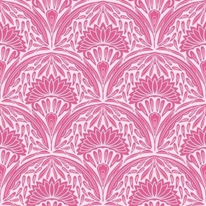 Modern Orchid Pink Abstract Scallop