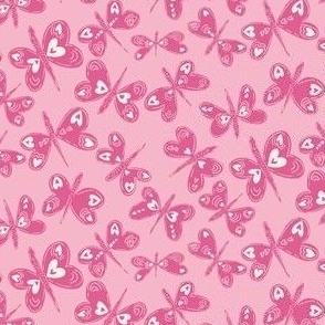 Hot Pink Sweetheart Butterflies