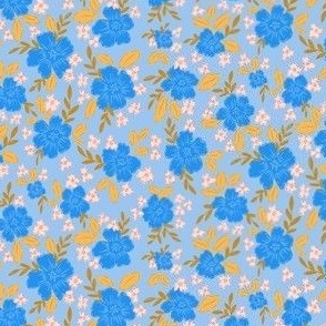 Azure Blue Florals