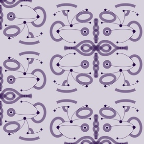 "Purple Precision: Abstract Graphics with Geometric Shapes and Lines"