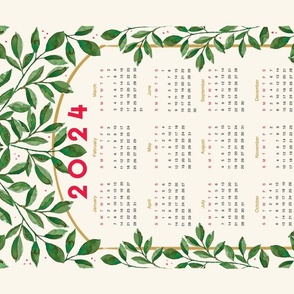 Watercolor Botanical 2024 Calendar